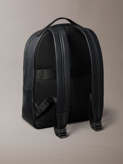 Black Round Backpack  Men