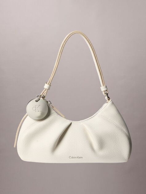 White Monogram Charm Shoulder Bag  Women