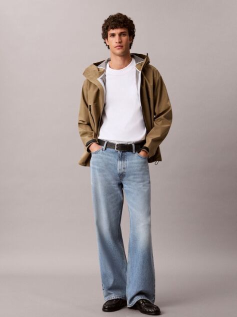White Oversized Embossed Logo T-shirt  Men