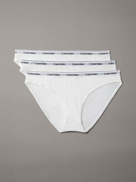White 3 Pack Low Rise Bikini Briefs  Women