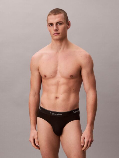 Black 3 Pack Briefs - Icon Cotton Stretch  Men