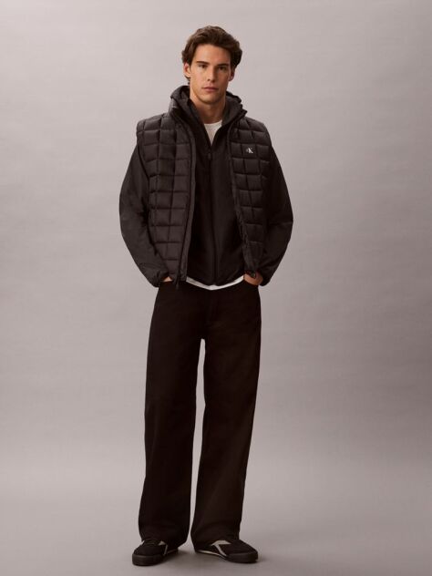 Black Ultra Light Quilted Puffer Gilet  Men
