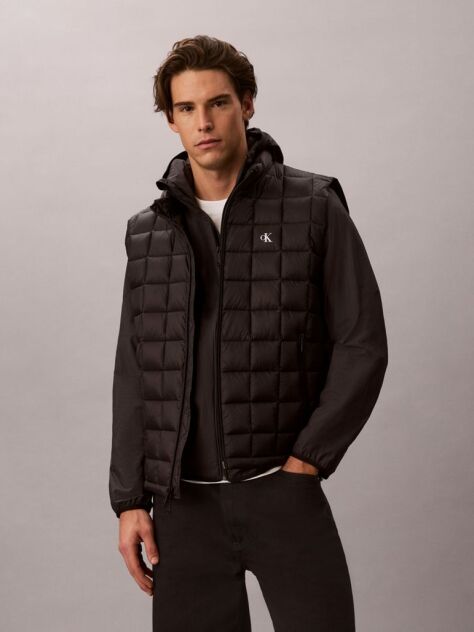 Black Ultra Light Quilted Puffer Gilet  Men