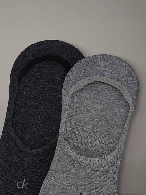 Grey 3 Pack Invisible Socks  Men