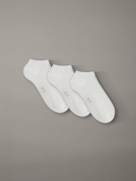 White 3 Pack Ankle Socks  Women