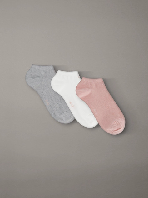Pink 3 Pack Ankle Socks  Women