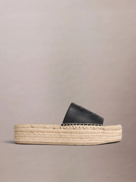 Black Ebeth - Platform Espadrille Sliders  Women
