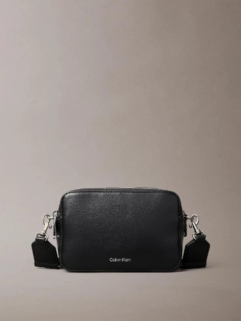 Black Convertible 2-Strap Crossbody Camera Bag  Women
