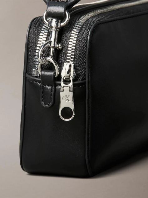 Black Convertible 2-Strap Crossbody Camera Bag  Women