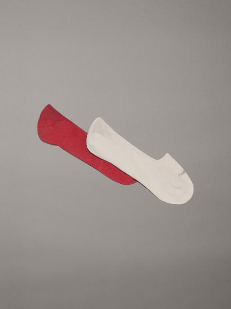 Red Calvin Klein Mid-Cut Men's Footie 2 pack  Men