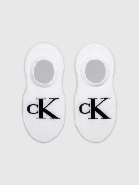 White 2 Pack Invisible Socks  Women
