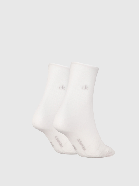 White 2 Pack Short Socks  Women