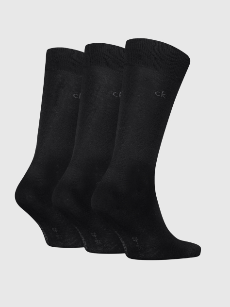 Black 3 Pack Classic Socks  Men