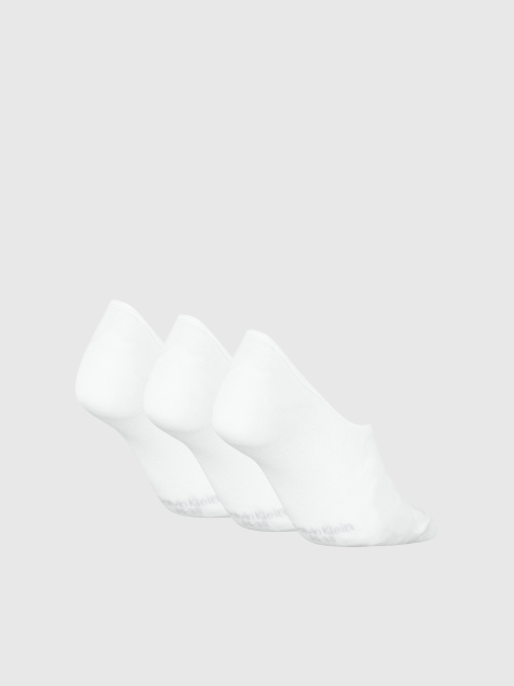 White 3 Pack Invisible Socks  Women