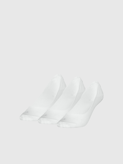 White 3 Pack Invisible Socks  Women