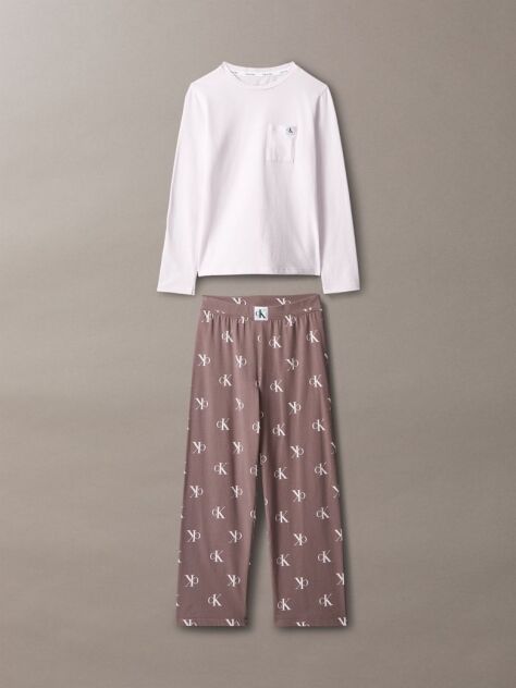 Pink Girls Pyjama Set - Icon Cotton Stretch  Girls