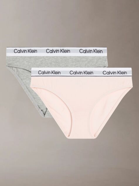 Multi 2 Pack Girls Bikini Briefs - Icon Cotton Stretch  Girls