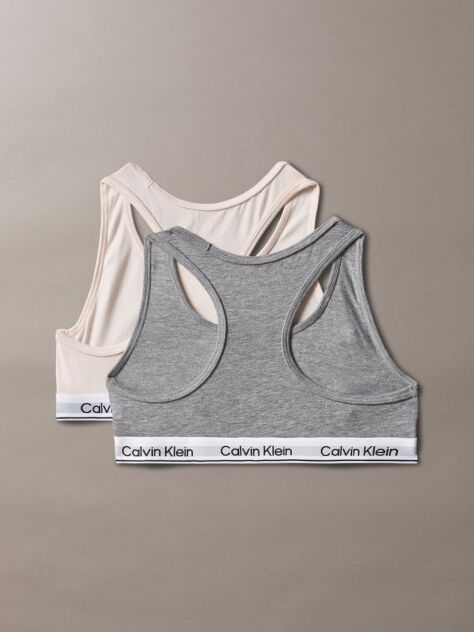 Multi 2 Pack Girls Bralettes - Icon Cotton Stretch  Girls