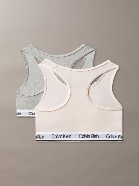 Multi 2 Pack Girls Bralettes - Icon Cotton Stretch  Girls
