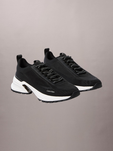Black Trailblazer — Knit Mesh Runner Trainers  Men