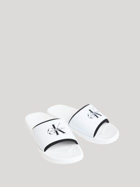 White Norwich - Contoured Logo Sliders  Men