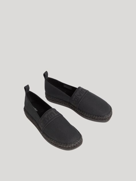Black Logo Webbing Espadrilles  Women