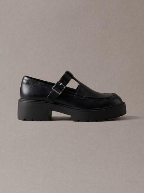 Black CK Bold - Leather Mary Jane Loafers  Women