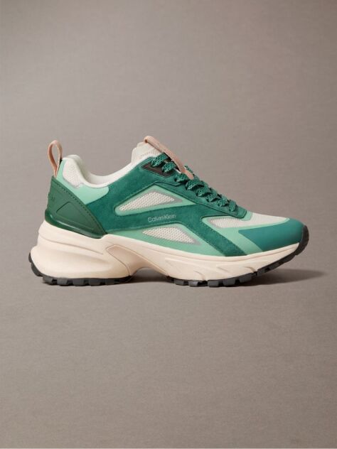 Green Knit Mesh Runner Sneakers  Women