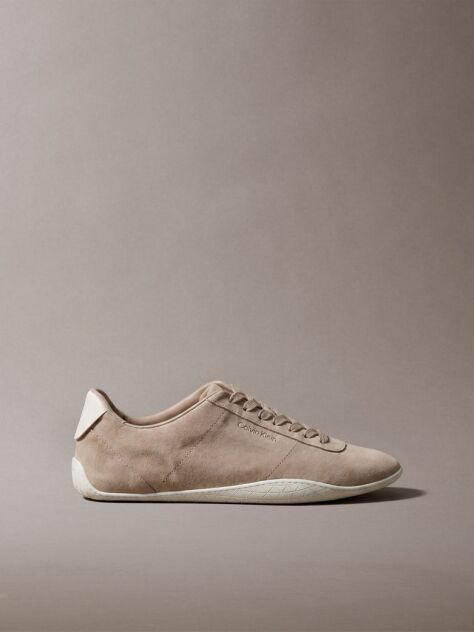 Beige Suede Hybrid Ballet Trainers  Women