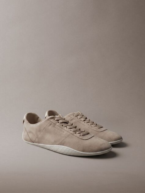 Beige Suede Hybrid Ballet Trainers  Women