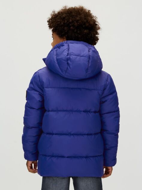 Blue Hooded Puffer Jacket  Boys