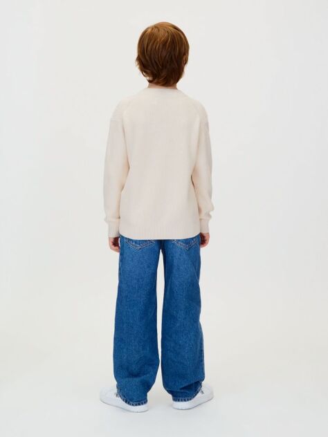 Beige Relaxed Logo Jumper  Boys