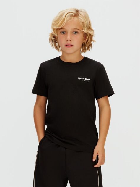 Black Cotton Jersey T-Shirt  Boys