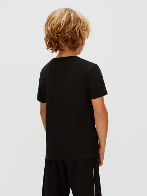 Black Cotton Jersey T-Shirt  Boys