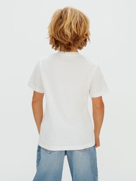 White Cotton Jersey T-Shirt  Boys