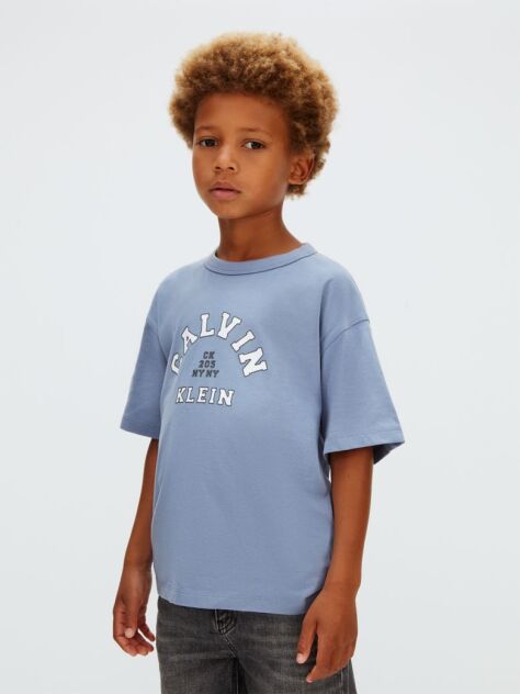Blue Relaxed Varsity Logo T-Shirt  Boys