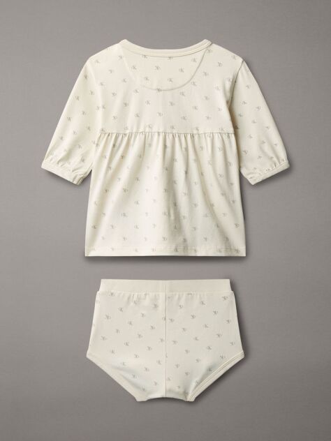 Beige Newborn Logo Dress  Newborn