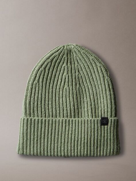 Green Kids' Ribbed Beanie  Kids Unisex