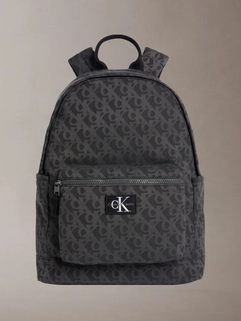 Black Kids' Monogram Logo Backpack  Kids Unisex