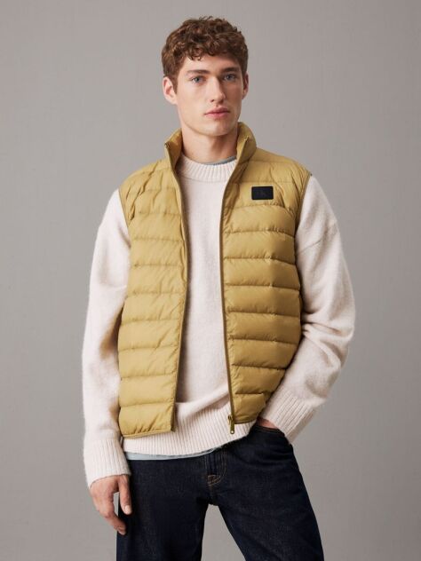 Green Lightweight Down Puffer Gilet  Men