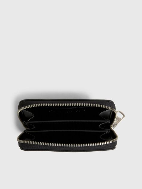 Black Logo Zip Around Wallet  Women