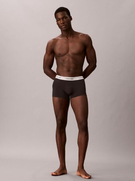 Black 3 Pack Trunks - Icon Cotton Stretch  Men
