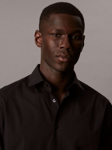 Black Regular Fit Essential Poplin Shirt  Men