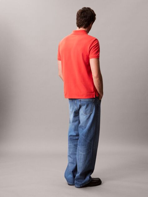 Red Cotton Piqué Polo Shirt  Men