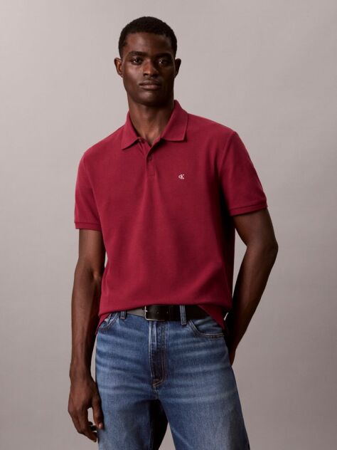 Red Cotton Piqué Polo Shirt  Men
