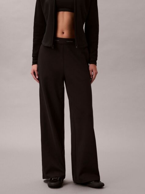 Black Ponte Logo Waistband Trousers  Women