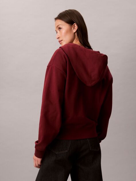 Red Monogram Zip Up Hoodie  Women