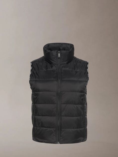 Black Lightweight Quilted Vest  Women