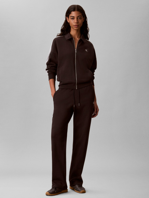 Black Colour-Blocked Terry Drawstring Joggers  Women