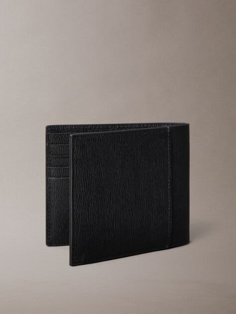 Black Saffiano Billfold Wallet  Men